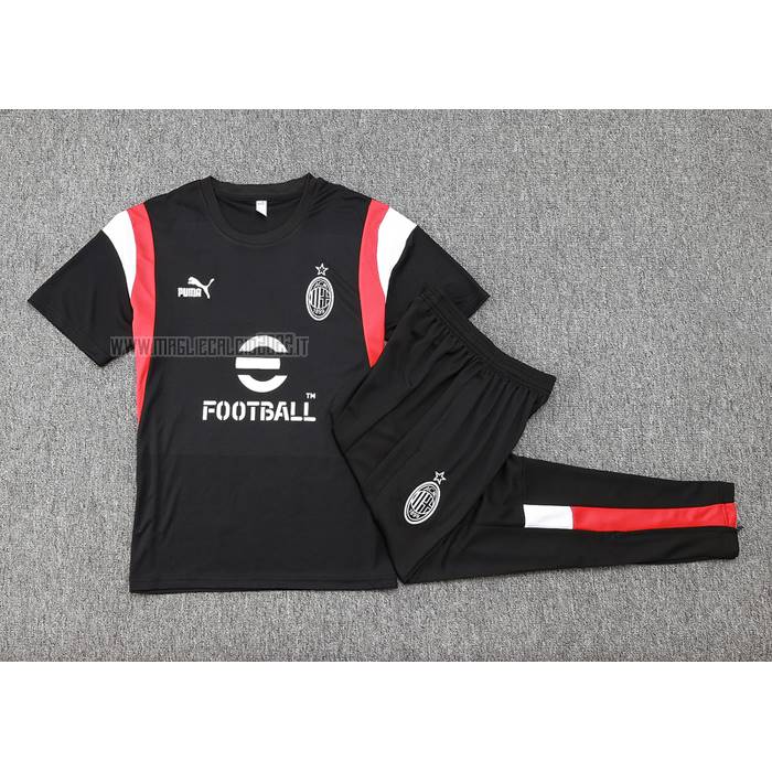 Tuta da Track del Milan Manga Corta 2023-2024 Nero